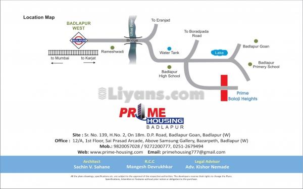 Location Map of Prime Balaji Heights